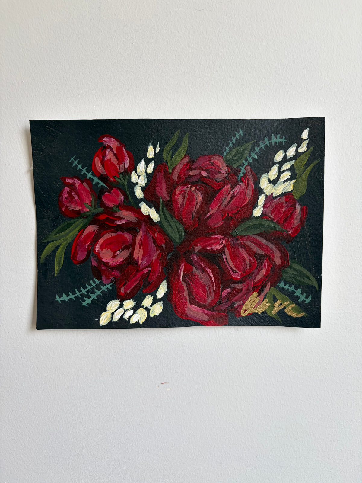 Ruby Blooms ~ Original Painting