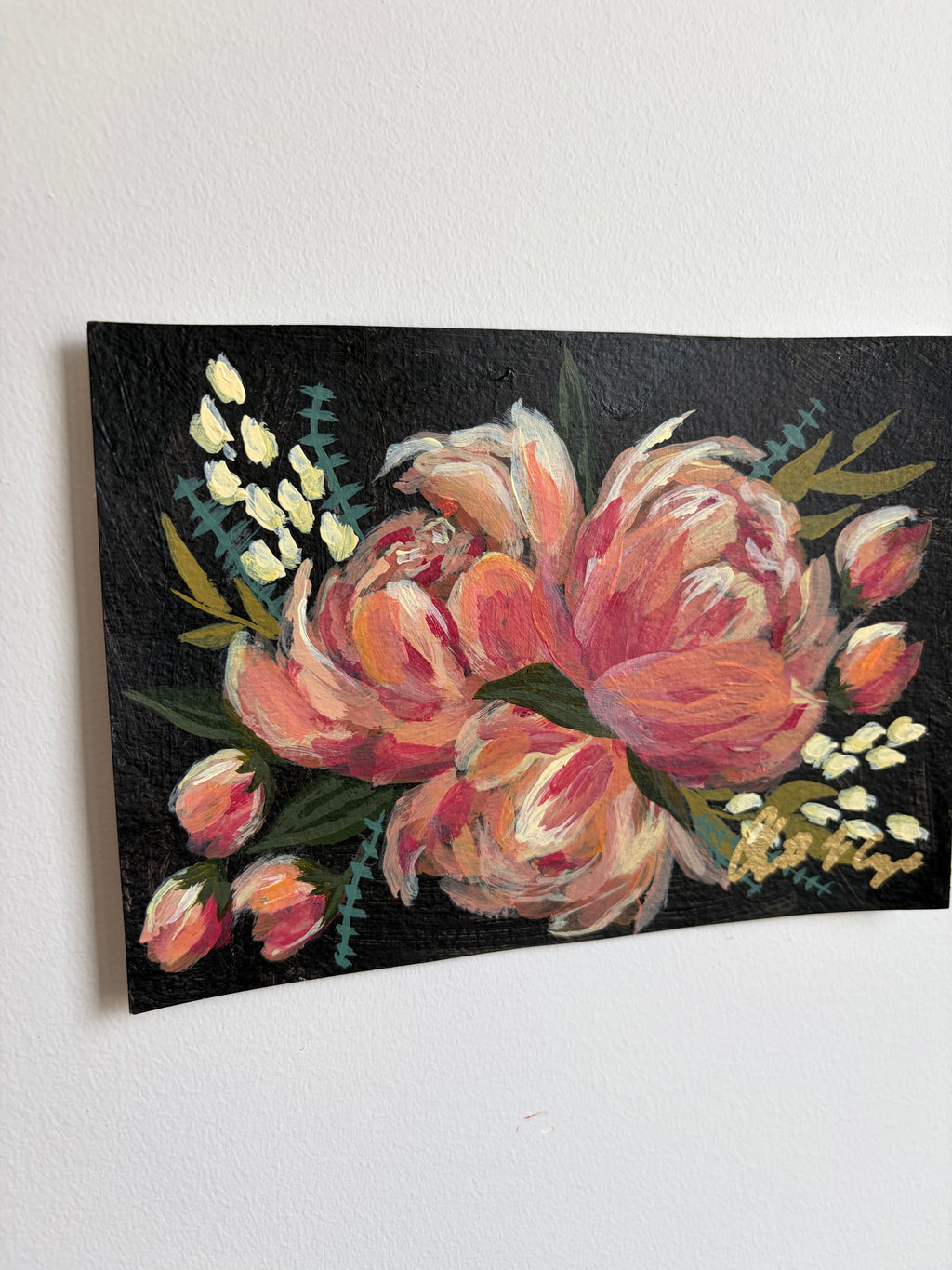 Peachy Blooms ~ Original Painting