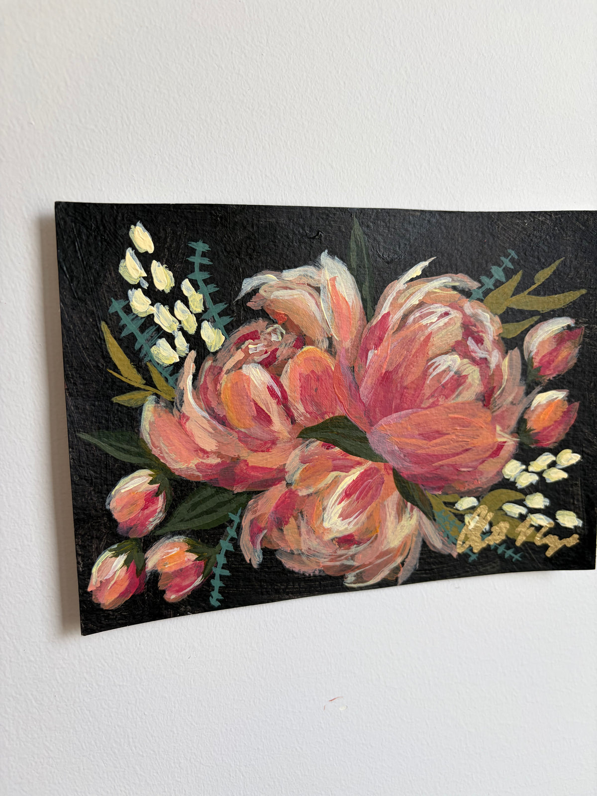 Peachy Blooms ~ Original Painting