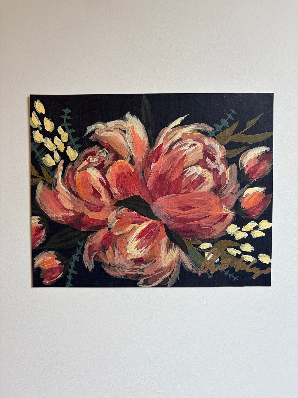 Peachy Blooms ~ Print