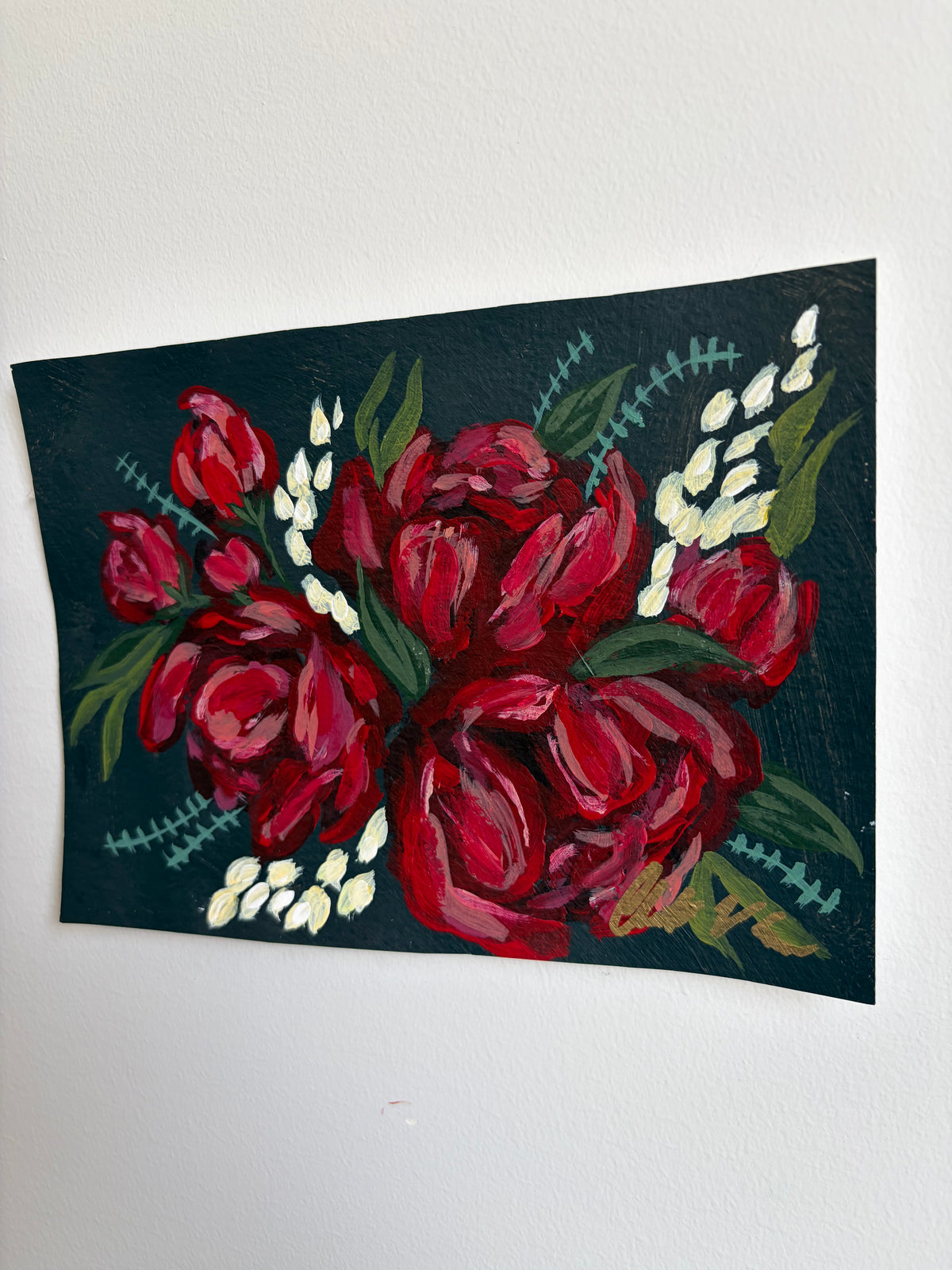 Ruby Blooms ~ Original Painting