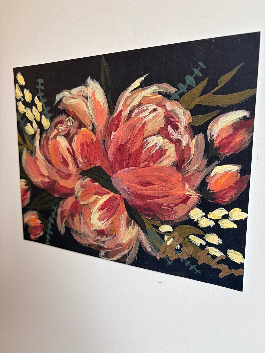 Peachy Blooms ~ Print